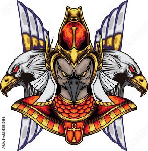 Vector illustration of god of ra egyptian gods