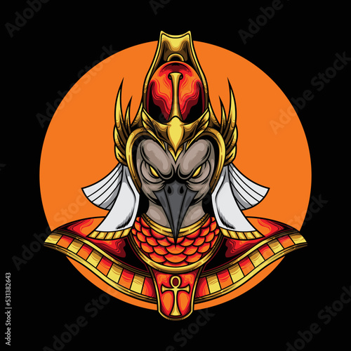 Vector illustration of god of ra egyptian gods