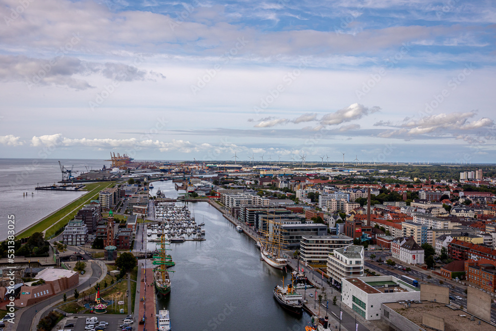 Obraz premium Blick über Bremerhaven