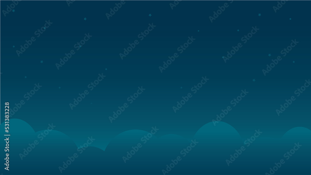 Fototapeta premium Christmas Winter Night Sky with Snow Background