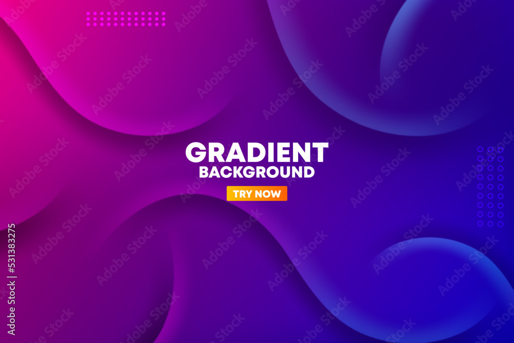 Abstract background dynamic shape decoration with red and blue color combination