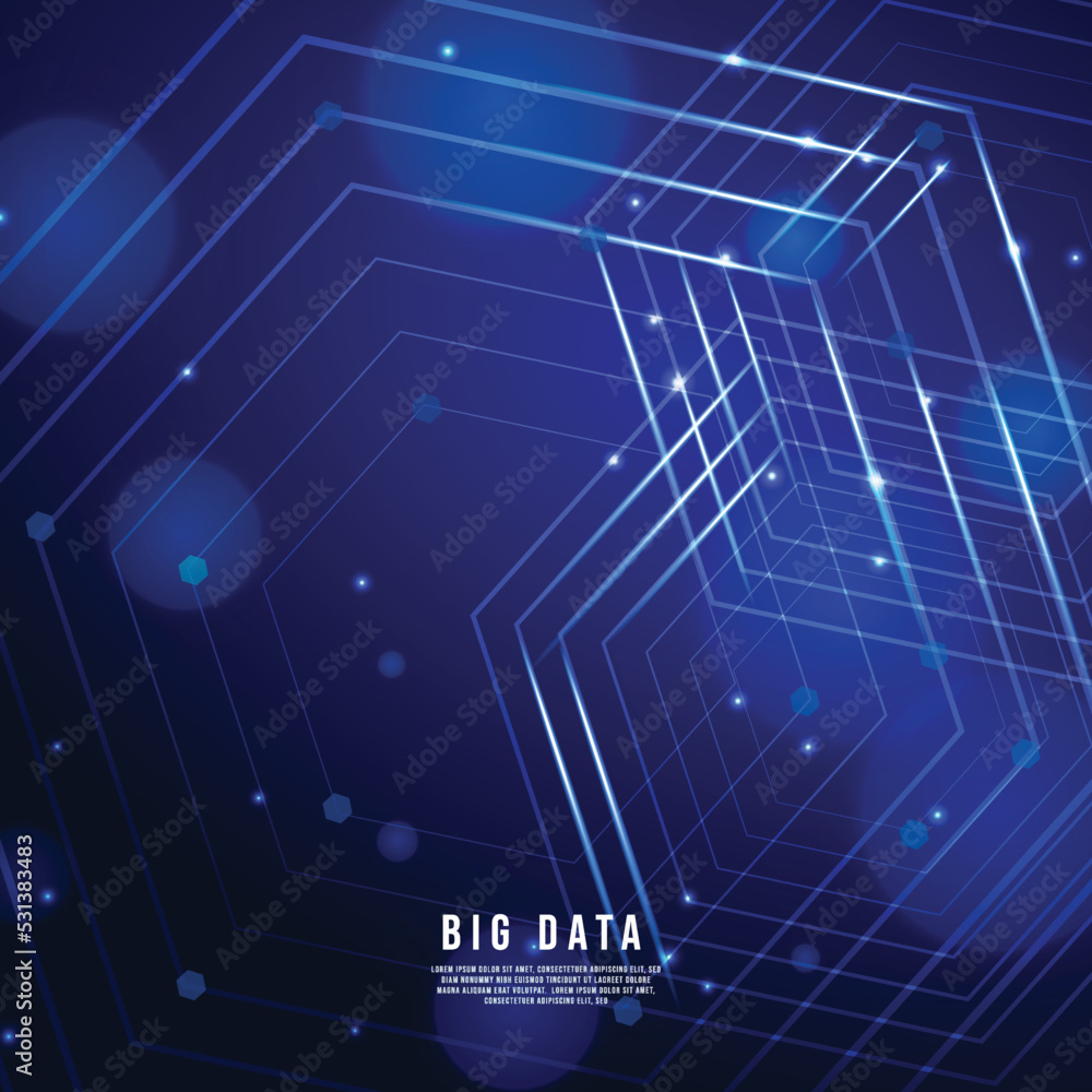 Obraz premium 빅데이타 추상적인 배경