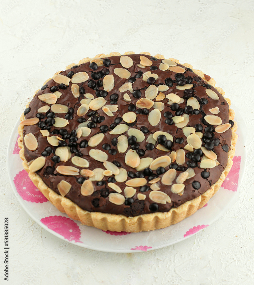 Sweet Pie Brownies dessert suitable for tea or coffee time with various topping. Sweet Pie Brownies dessert suitable for tea or coffee time with various topping.