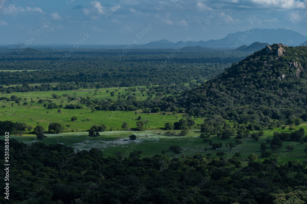 A vast green valley in Sri Lanka