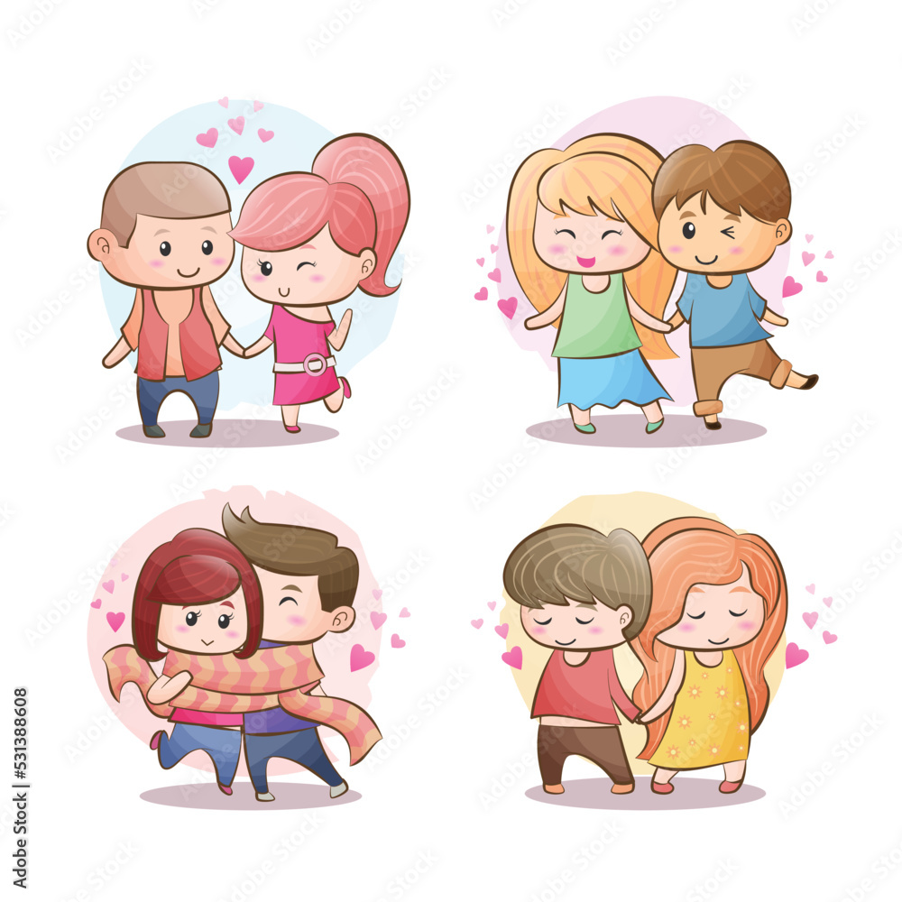 Cute lovely couples cartoon hand drawn set
Cute lovely couples cartoon hand drawn set