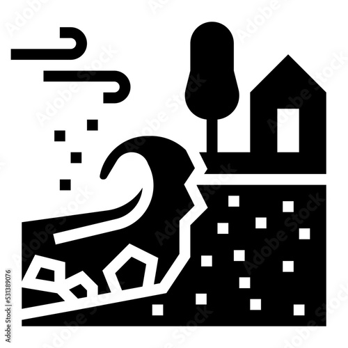 coastal erosion icon