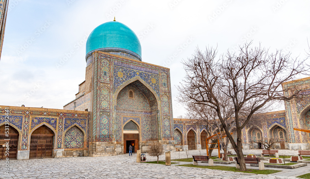 Fototapeta premium Registan square. Samarkand city, Uzbekistan.