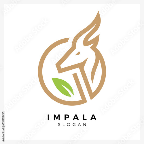 impala gold logo design illustration for business	