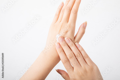 Hands of a young beautiful woman, hand care