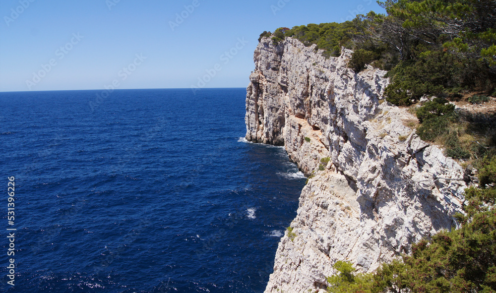 Cliffs on Kornati Island - Adriatic Sea - Croatia