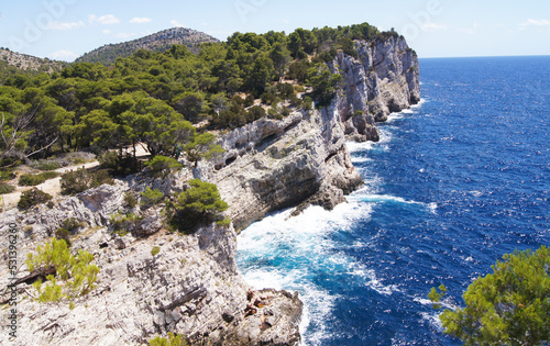 Cliffs on Kornati Island - Adriatic Sea - Croatia photo