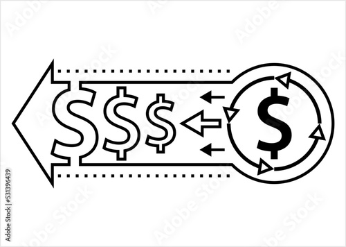 Money Back Dollar Icon M_2209001