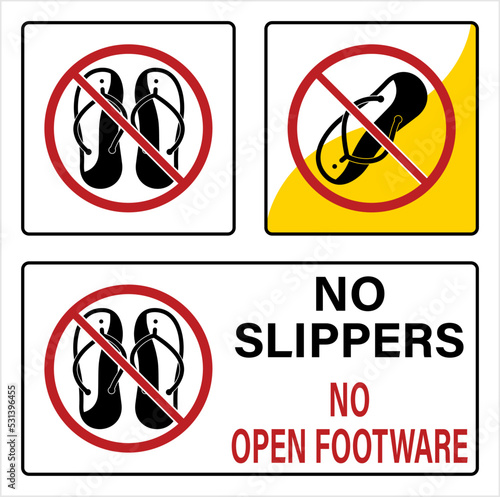 No Slipper Sign M_2209004