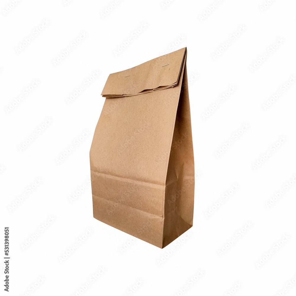 Craft paper bag isolated on white background. Craft paper bag isolated on white background.