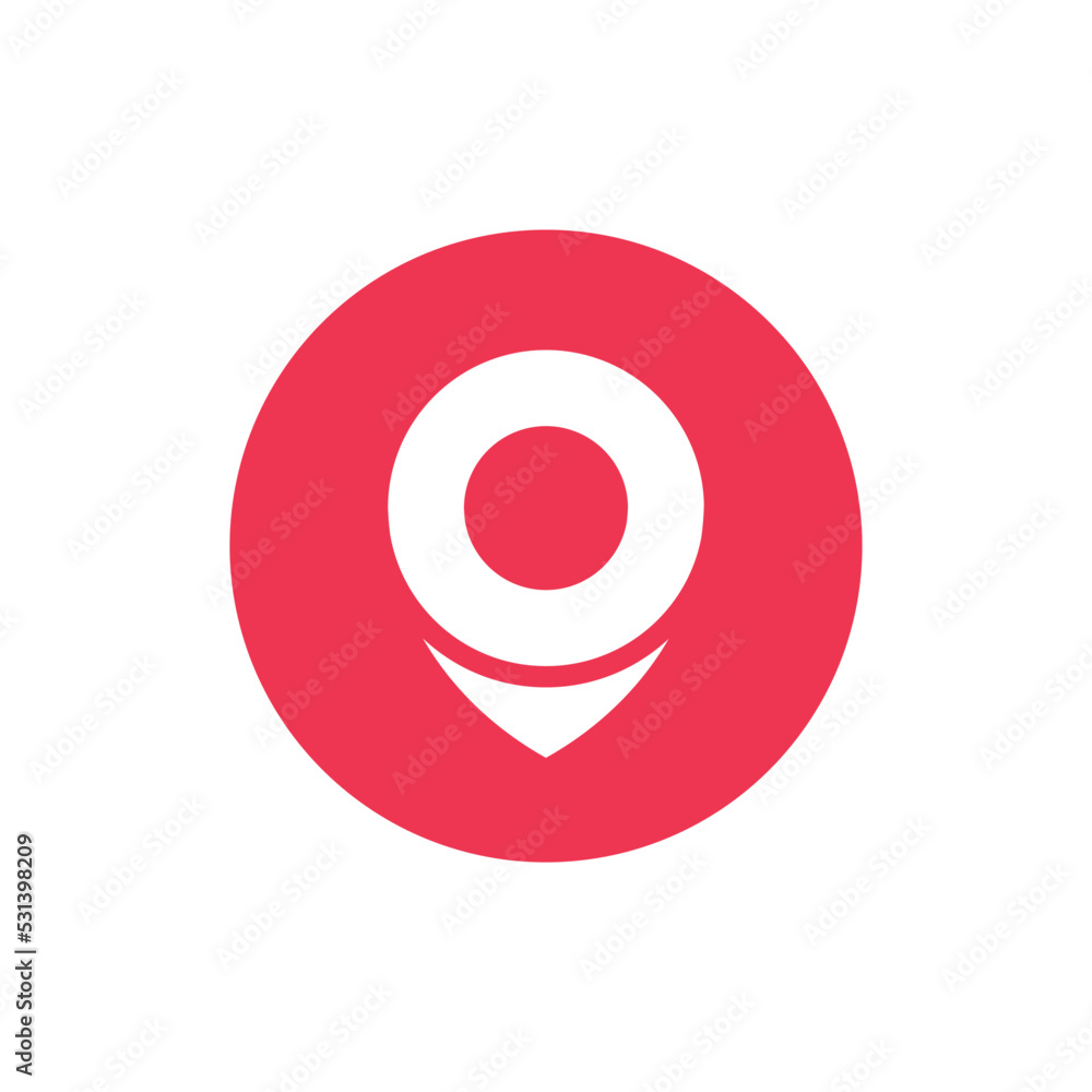 Abstract location pointer logo, map pin logo vector, simple pin point icon Abstract location pointer logo, map pin logo vector, simple pin point icon