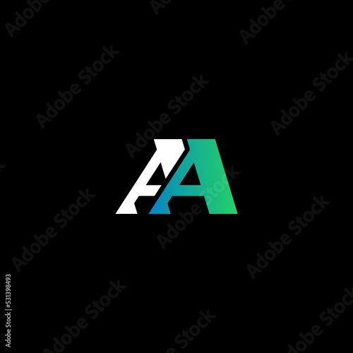 AA Letter logo icon design template elements