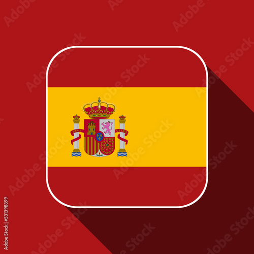 Spain flag, official colors. Vector illustration.