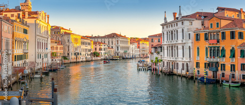 Print op canvas Stunning View of Grand Canal in Venice at sunrise, Italy