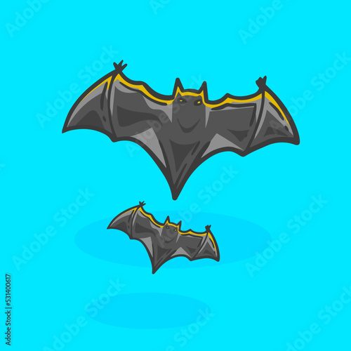 Hand drawn halloween Bat Doodle