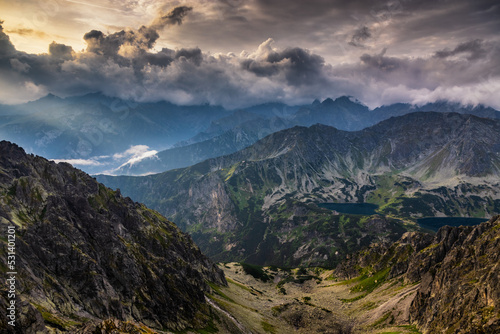 Wschód słońca a Tatrach