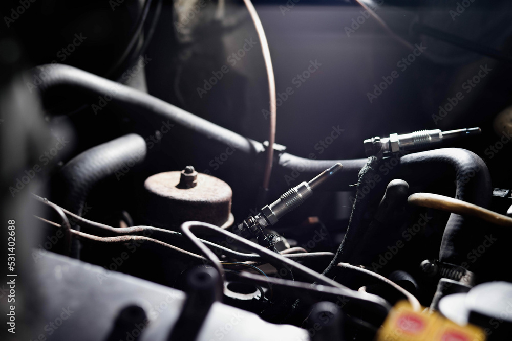 diagnosis of diesel engine glow plugs. Conductivity test.