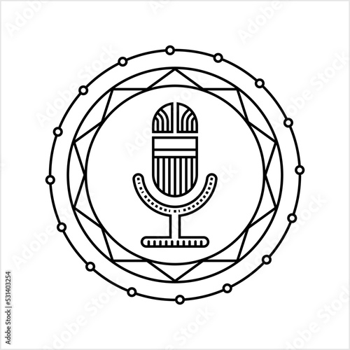 Microphone Icon Monoline M_2208001