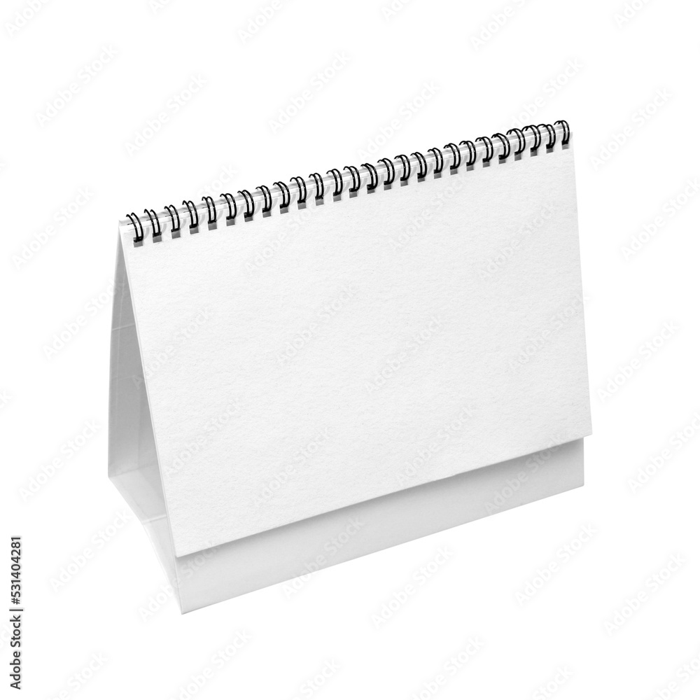 Blank real paper desk calendar isolated Blank real paper desk calendar isolated