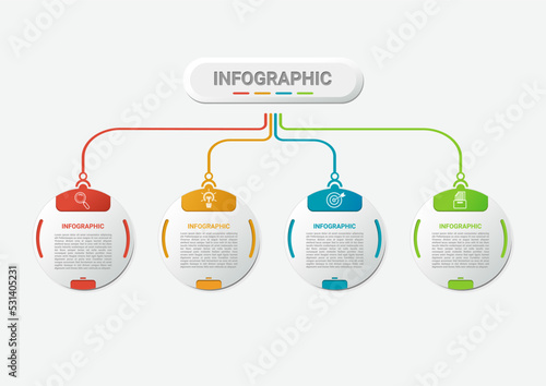infographic presentation business template Process chart data visualization creative concept steps options