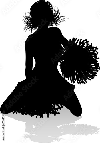 Silhouette Cheerleader photo