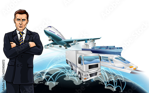 Transport Logistics Backgro...