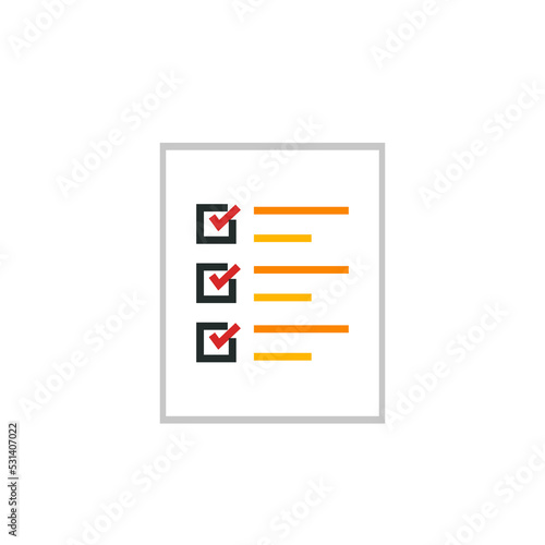  Paper Document List With Tick Check Marks stock illustration