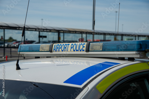 Airport, Irish police vehicles described, garda , Shannon, Ireland,17,09,2022