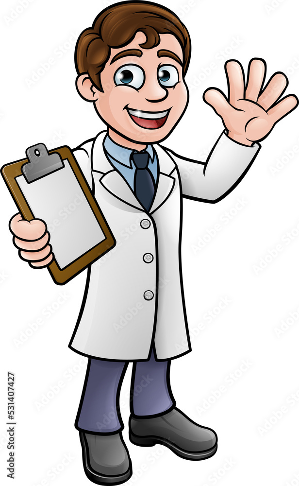 Scientist or Lab Technician Cartoon Character Scientist or Lab Technician Cartoon Character
