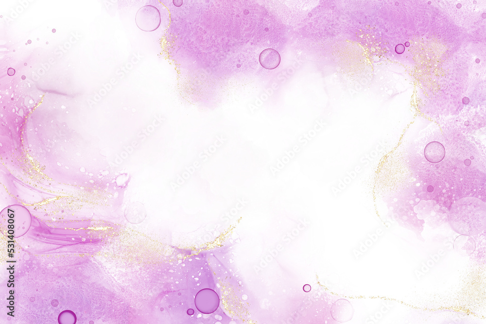 Abstract fluid art background decorated with glittering gold