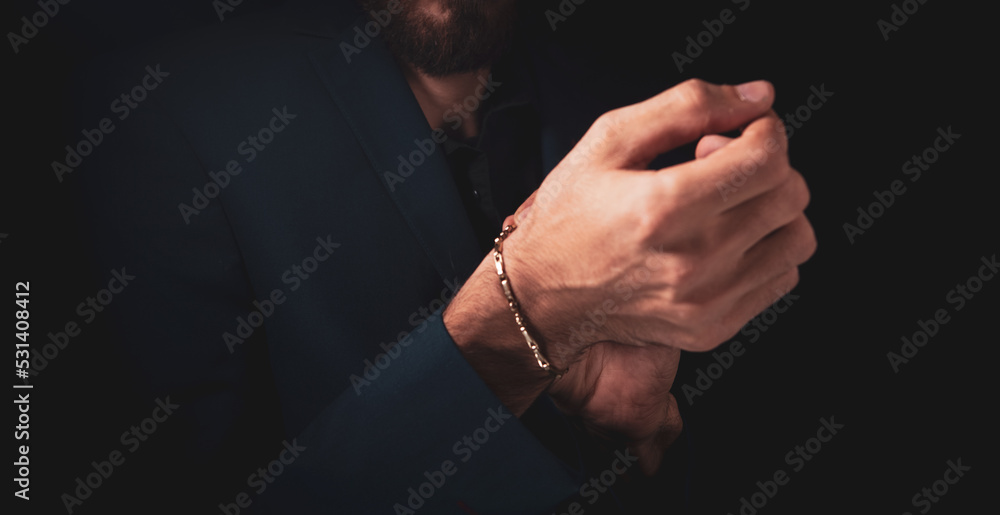 Man with a expensive bracelet