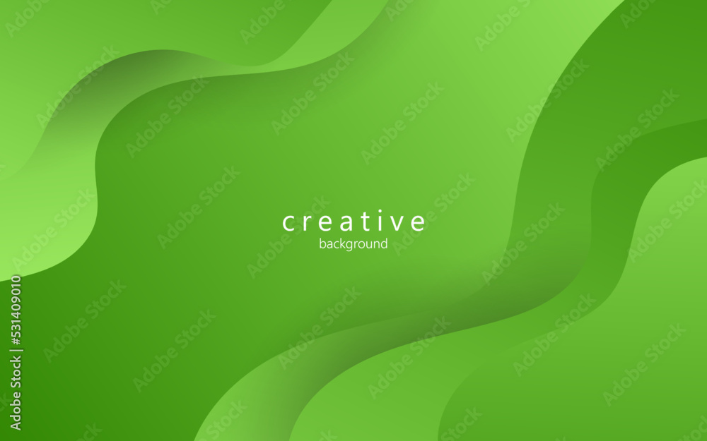 Fototapeta premium minimal abstract dynamic green gradient color fluid, liquid wavy shape geometric composition background. eps10 vector