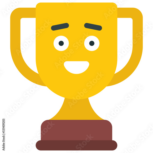 Smiley Face Trophy Icon
