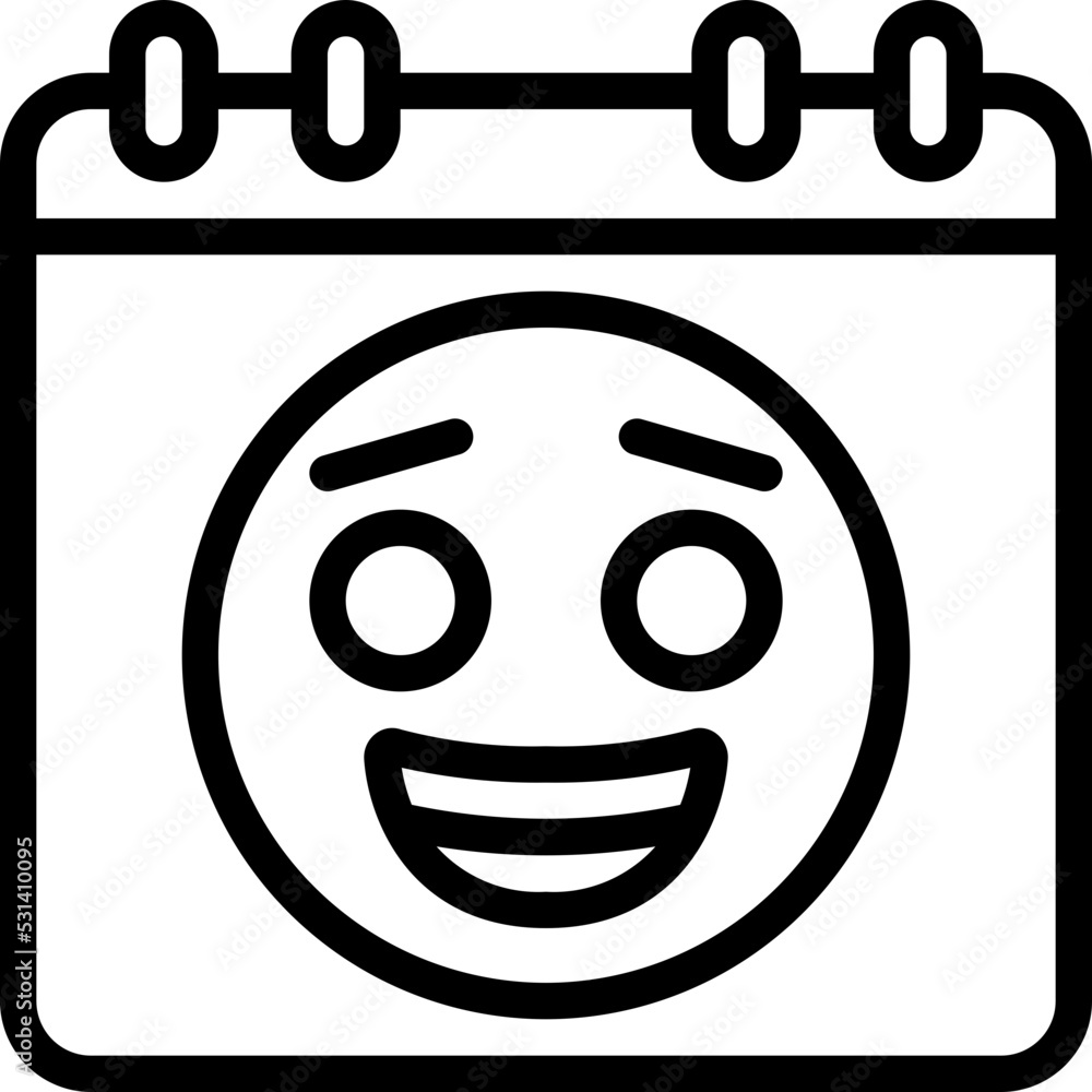 Fototapeta premium Happy Calendar Icon