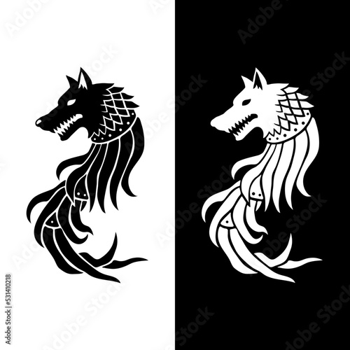 Illustration of acient dacian coat of arms. Dacia symbol