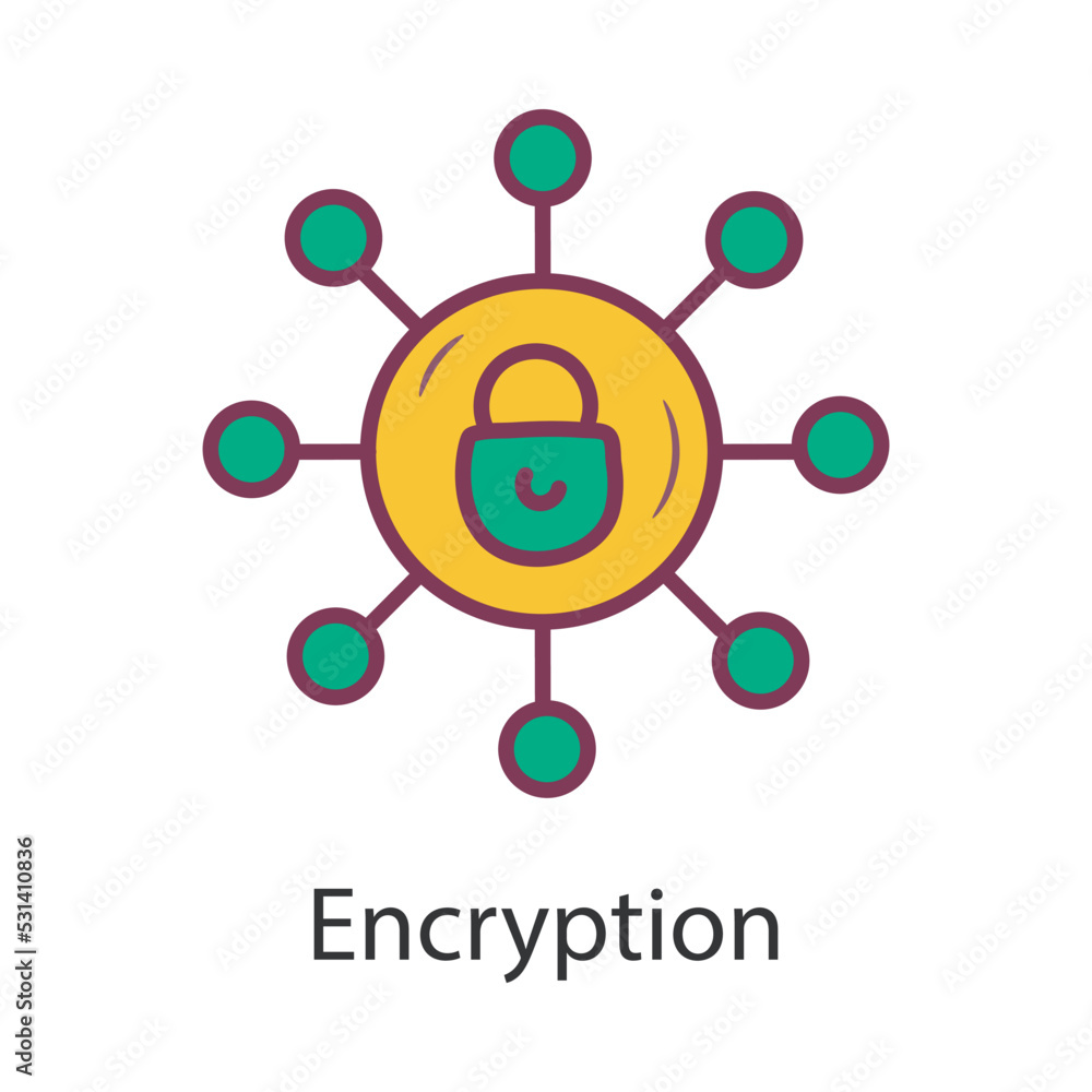 Encryption Filled Outline Icon Design illustration. Data Symbol on White background EPS 10 File Encryption Filled Outline Icon Design illustration. Data Symbol on White background EPS 10 File