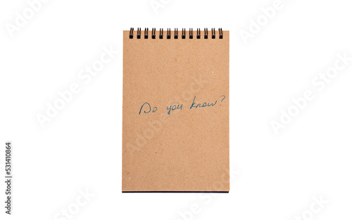 Positive statements. A phrase on a note sheet on a white background. Motivational concept with handwritten text. Craft notebook. phrase