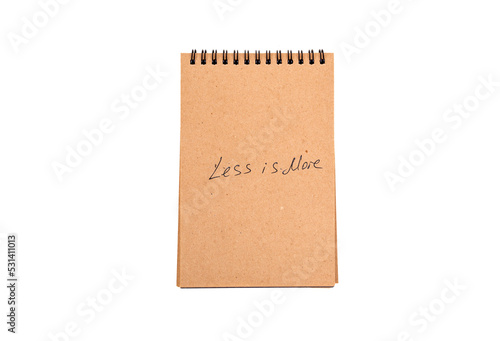 Positive statements. A phrase on a note sheet on a white background. Motivational concept with handwritten text. Craft notebook. phrase