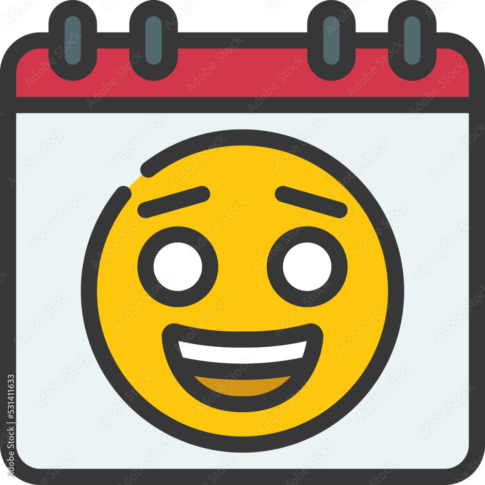 Fototapeta premium Happy Calendar Icon