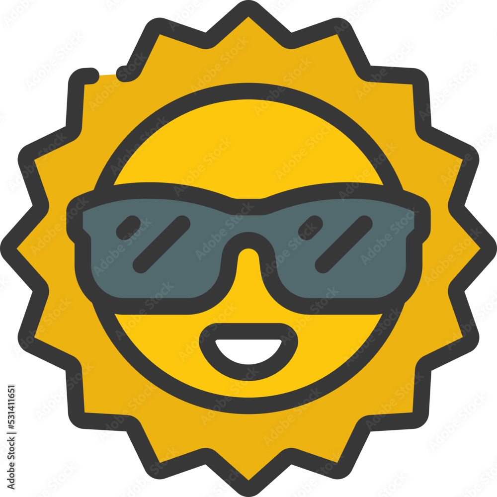 Cool Happy Sunshine Icon Cool Happy Sunshine Icon