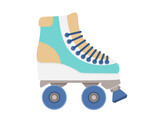 Modern design roller skates simple cartoon design vector illustration sport or casual equipment isolated on white background