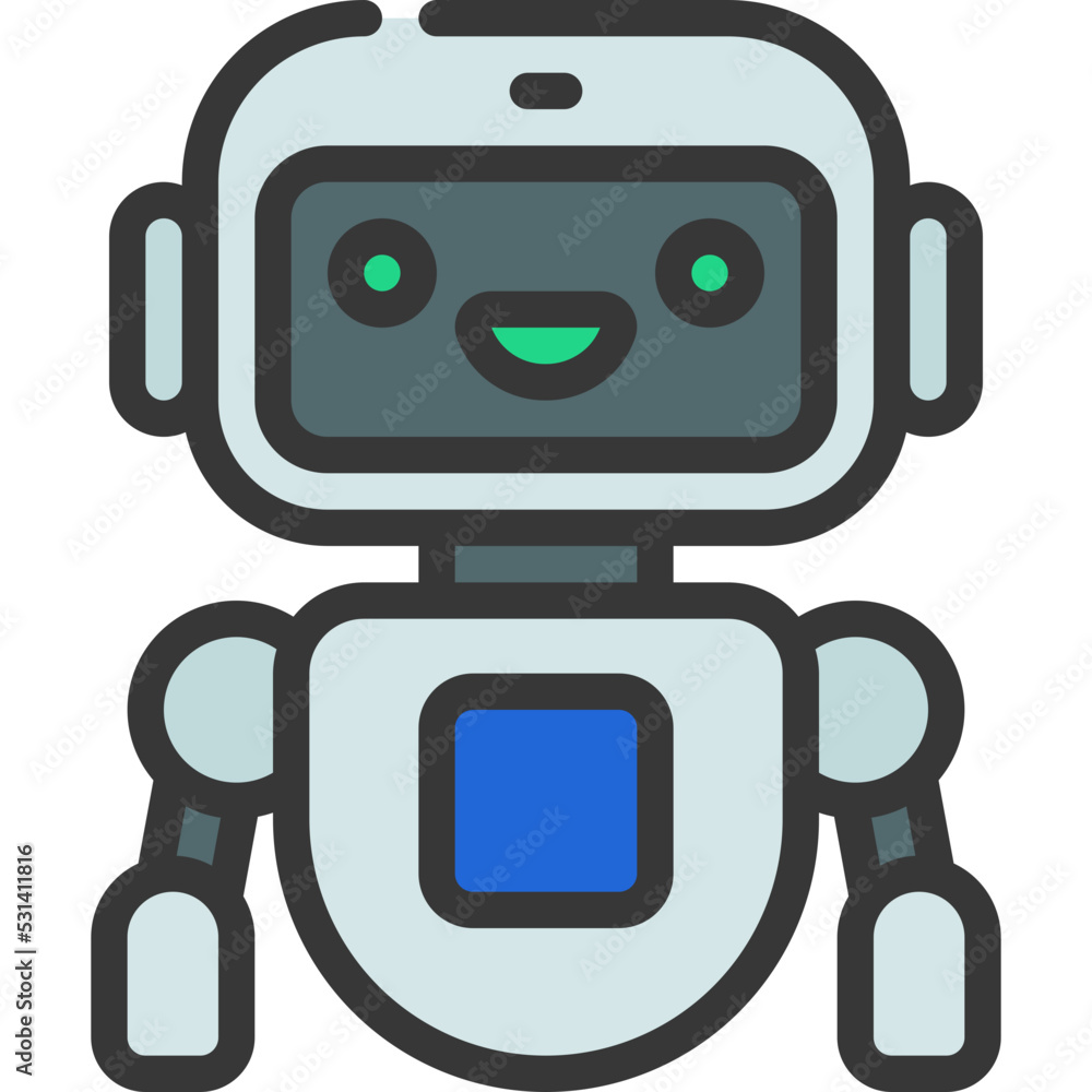 Naklejka premium Happy Robot Icon