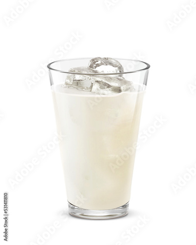 グラス 乳飲料 飲み物 氷 イラスト リアル 