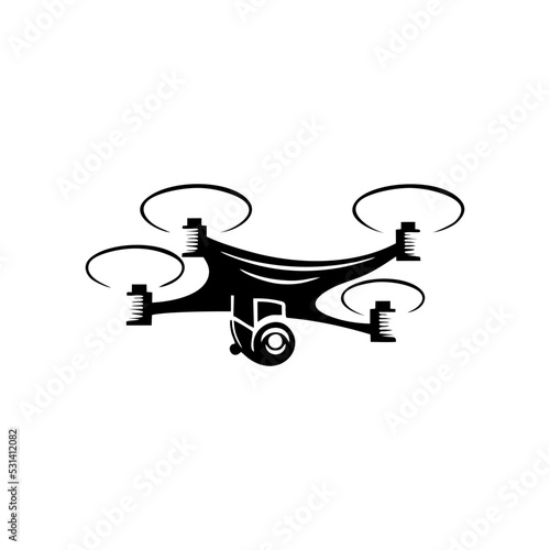 drone logo looks real and modern