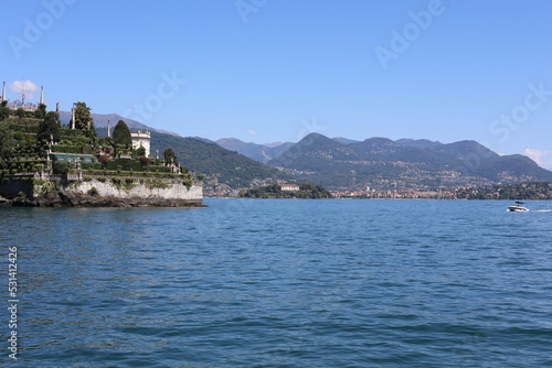 Scenic view of Lake Maggiore and the island of Isola Bella. Beautiful Italian landscape. © Liudmyla Leshchynets