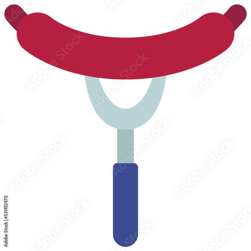Sausage Grill Fork Icon